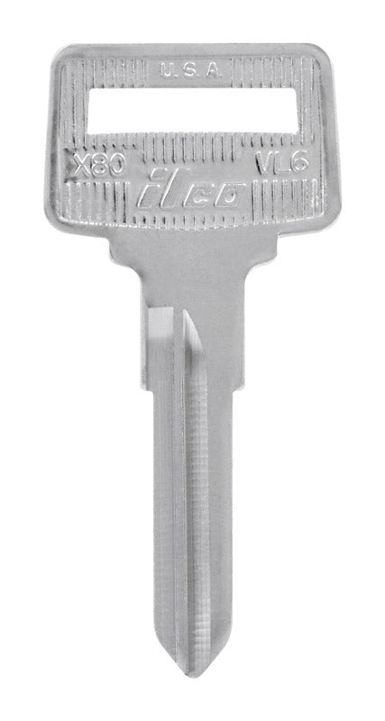 HILLMAN Traditional Key Automotive Key Blank Double For Volvo Silver, Pack of 10