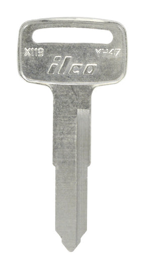 HILLMAN Traditional Key Automotive Key Blank Double For Yamaha Silver, Pack of 10