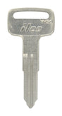 HILLMAN Traditional Key Motorcycle Key Blank Double For Yamaha Black/Silver, Pack of 10