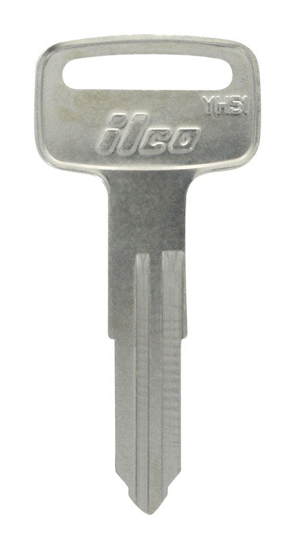 HILLMAN Traditional Key Automotive Key Blank Double For Yamaha Black/Silver, Pack of 10