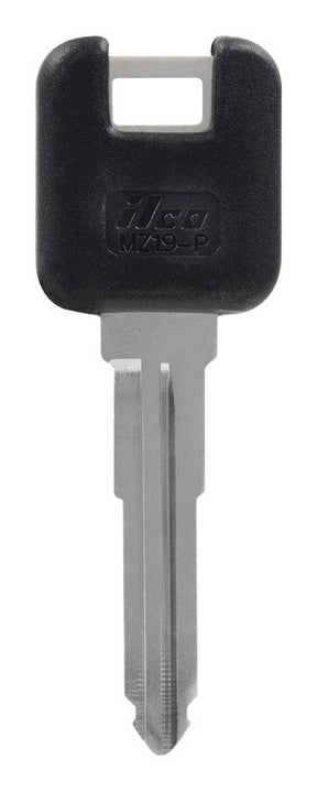 HILLMAN Traditional Key Automotive Key Blank Double For Mazda Black/Silver, Pack of 5