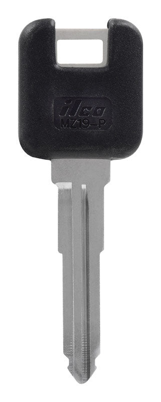HILLMAN Traditional Key Automotive Key Blank Double For Mazda Black/Silver, Pack of 5