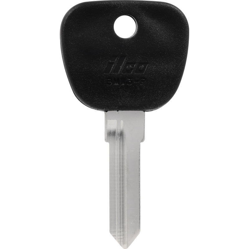 HILLMAN Traditional Key Automotive Key Blank Double For BMW Black/Silver, Pack of 5
