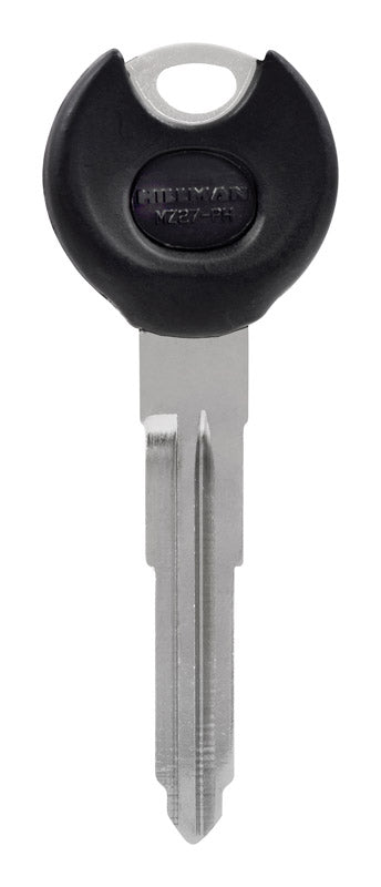 HILLMAN Traditional Key Automotive Key Blank Double For Mazda Black/Silver, Pack of 5