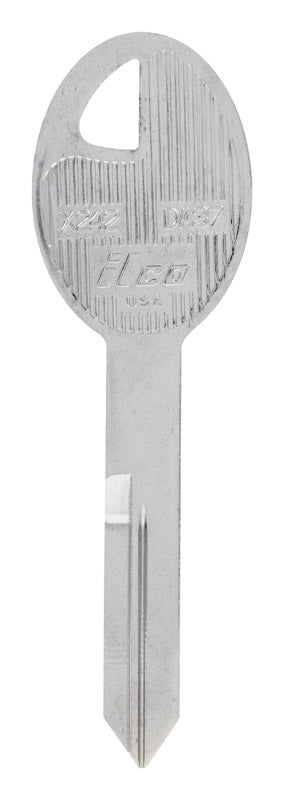 HILLMAN Traditional Key Automotive Universal Key Blank Double For Nissan Silver, Pack of 10