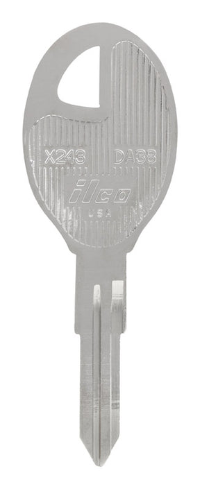 HILLMAN Traditional Key Automotive Key Blank Double For Nissan Silver, Pack of 10