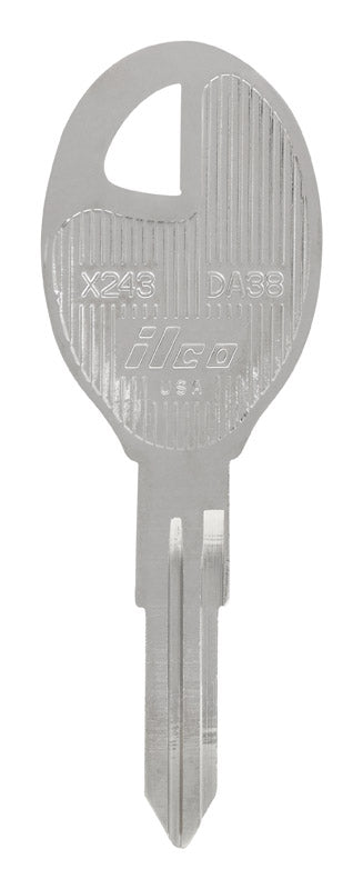 HILLMAN Traditional Key Automotive Key Blank Double For Nissan Silver, Pack of 10