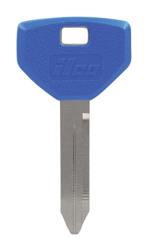 HILLMAN ColorPlus Traditional Key Automotive Key Blank Double For Chrysler Blue/Silver, Pack of 5