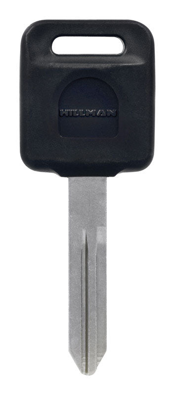 HILLMAN Traditional Key Automotive Key Blank Double For Nissan Black/Silver, Pack of 5