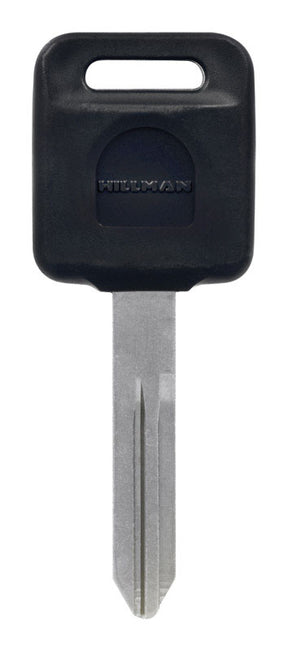 HILLMAN Traditional Key Automotive Key Blank Double For Nissan Black/Silver, Pack of 5