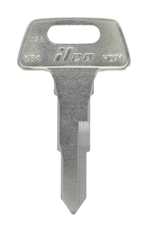 HILLMAN Traditional Key Automotive Key Blank Double For Honda Black/Silver, Pack of 10