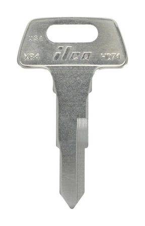 HILLMAN Traditional Key Automotive Key Blank Double For Honda Black/Silver, Pack of 10