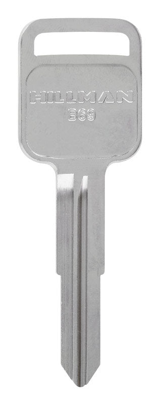 HILLMAN Traditional Key Automotive Key Blank Double For GM Silver, Pack of 10