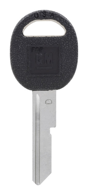 HILLMAN Traditional Key Automotive Key Blank Single For GM Black/Silver, Pack of 5