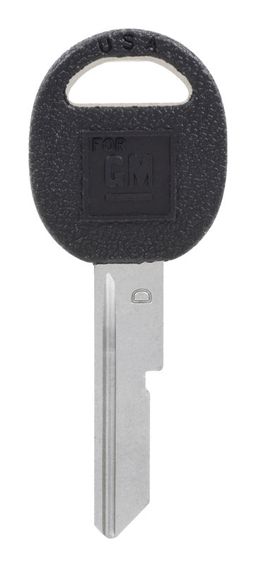 HILLMAN Traditional Key Automotive Key Blank Single For GM Black/Silver, Pack of 5
