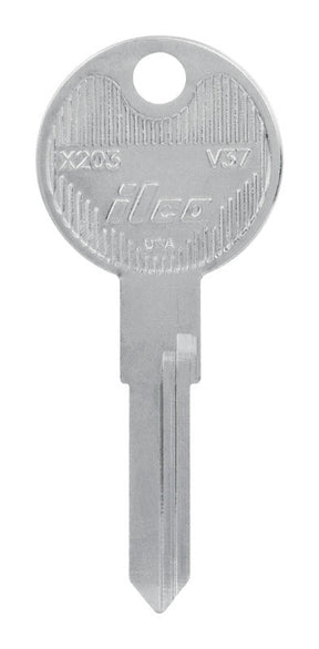 HILLMAN Traditional Key Automotive Key Blank Double For Volkswagen Silver, Pack of 10