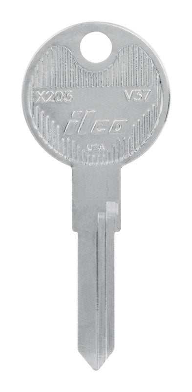 HILLMAN Traditional Key Automotive Key Blank Double For Volkswagen Silver, Pack of 10
