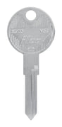 HILLMAN Traditional Key Automotive Key Blank Double For Volkswagen Silver, Pack of 10