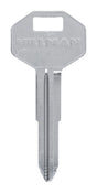 HILLMAN Traditional Key Automotive Key Blank Double For Mitsubishi Silver, Pack of 10