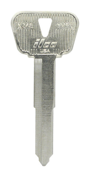 HILLMAN Automotive Key Blank Double For Yamaha Black/Silver, Pack of 10