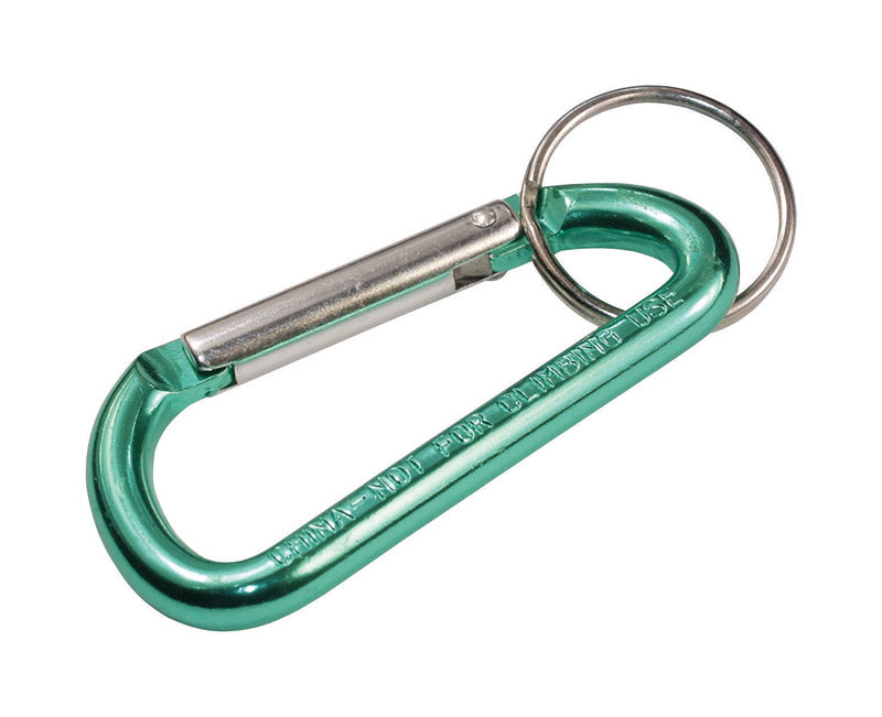 HILLMAN Aluminum Multicolored Carabiner Clip Hook Keychain, Pack of 36