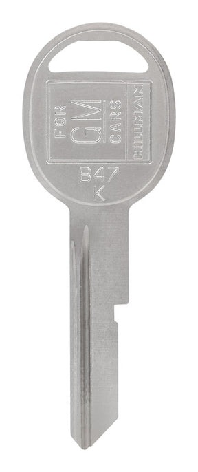HILLMAN Traditional Key Automotive Key Blank Single For GM Silver, Pack of 10