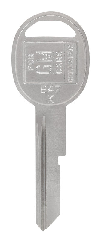 HILLMAN Traditional Key Automotive Key Blank Single For GM Silver, Pack of 10