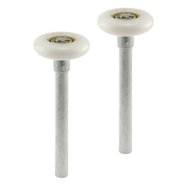 Prime-Line GD 52140 Door Roller, 1-7/8 in Dia Roller, 1/2 in W Roller, Steel, White