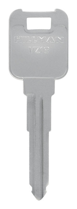HILLMAN Traditional Key Automotive Key Blank Double For Mazda Silver, Pack of 10