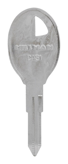 HILLMAN Traditional Key Automotive Key Blank Double For Nissan Silver, Pack of 10