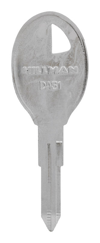 HILLMAN Traditional Key Automotive Key Blank Double For Nissan Silver, Pack of 10