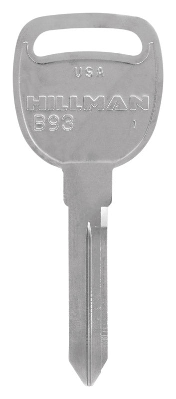 HILLMAN Traditional Key Automotive Key Blank Double For GM Silver, Pack of 10