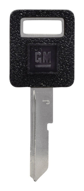 HILLMAN Traditional Key Automotive Key Blank Single For GM Black/Silver, Pack of 5