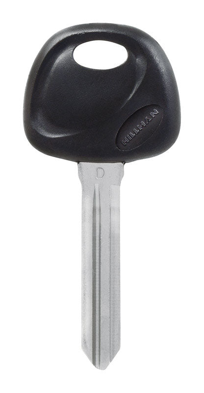 HILLMAN Traditional Key Automotive Key Blank Double For Hyundai Black/Silver, Pack of 5