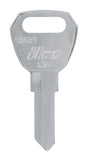 HILLMAN Traditional Key Automotive Key Blank Double For Fulton Silver, Pack of 10