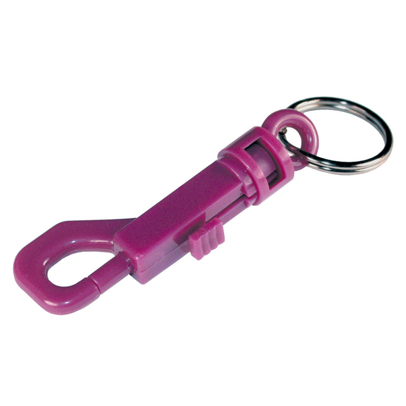 HILLMAN Metal/Plastic Assorted Clips/Snap Hooks Keychain, Pack of 5
