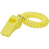 HILLMAN Plastic Assorted Sporting Whistle Wrist Coil Keychain, Pack of 24