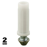 Prime-Line N 6696 Door Pivot, 7/16 in Dia Base, 1-3/8 in H Base, Nylon/Steel
