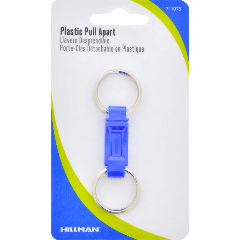 HILLMAN 1 in. D Metal/Plastic Assorted Valet Key Ring, Pack of 5