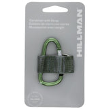 HILLMAN Steel Multicolored Carabiner with Strap Carabiner, Pack of 5