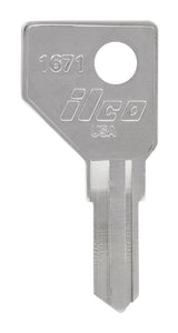 HILLMAN Traditional Key House/Office Key Blank 1671 Single For Harlock Locks, Pack of 10