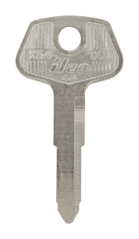 HILLMAN Traditional Key Automotive Key Blank Double For Chrysler Silver, Pack of 10