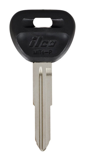 HILLMAN Traditional Key Automotive Key Blank Double For Mitsubishi Black/Silver, Pack of 5