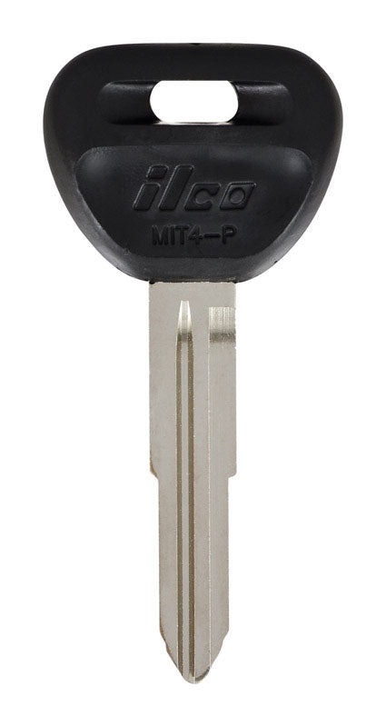 HILLMAN Traditional Key Automotive Key Blank Double For Mitsubishi Black/Silver, Pack of 5
