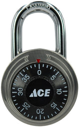 Ace 1-7/8 in. H X 1-7/8 in. W X 3/4 in. L Stainless Steel Combination Dial Padlock