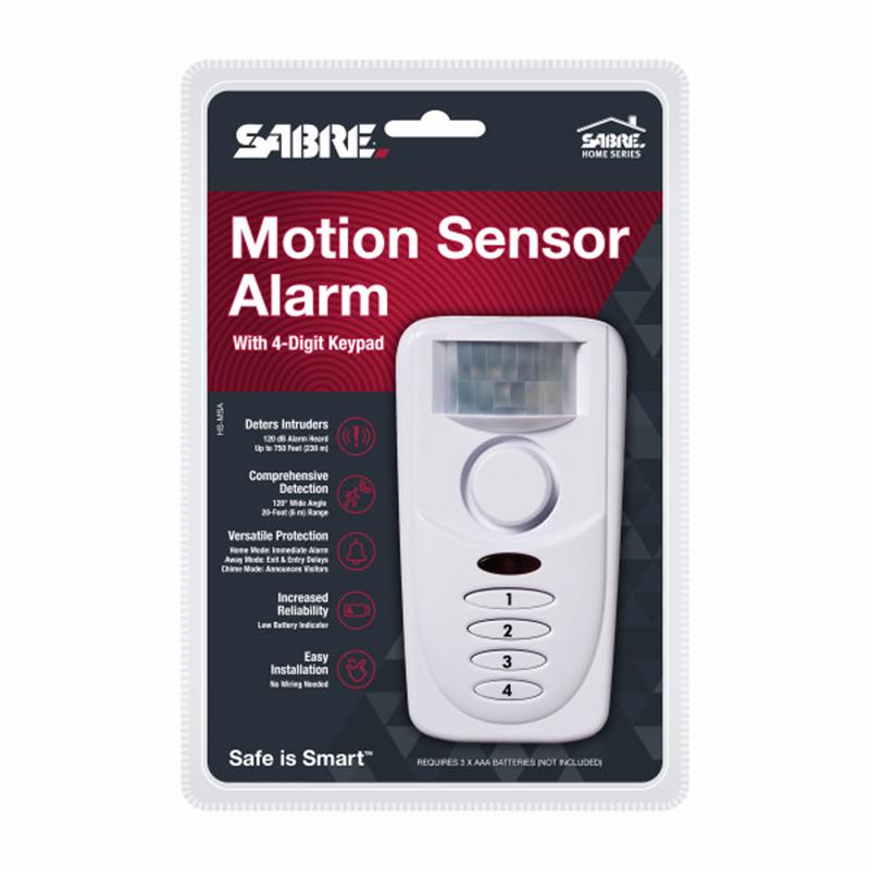 Sabre White Plastic Motion Sensor Alarm