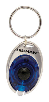 HILLMAN Metal Assorted Decorative Key Ring LED Light