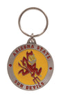 HILLMAN NCAA Tempered Steel Red Split Ring Keychain, Pack of 3