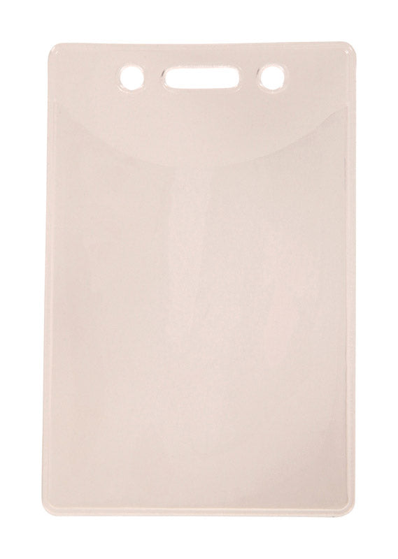 HILLMAN Plastic Clear ID Holder Badge Sleeve, Pack of 5