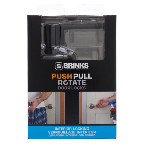 Brinks Push Pull Rotate Glenshaw Oil Rubbed Bronze Privacy Lock KW1 1.75 in.